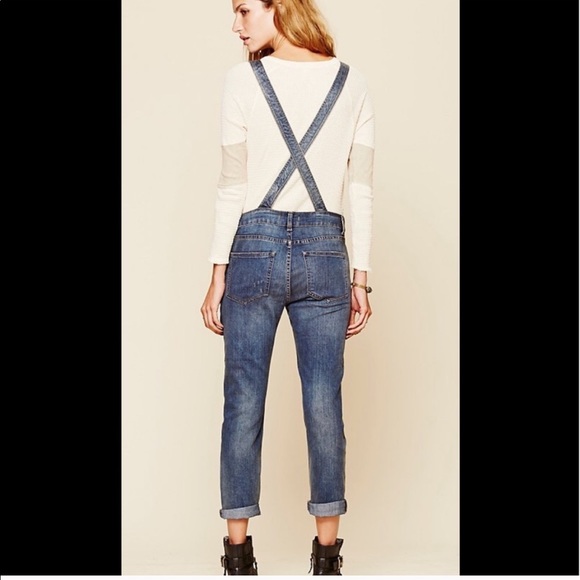 NWOT Free People Perfect Brady Denim Overalls - Picture 2 of 8